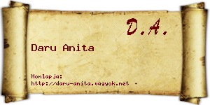 Daru Anita névjegykártya